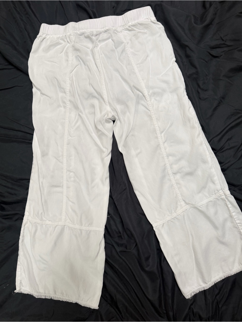 XCVI White Wide-Leg Panel Stitch Pants - Picture 2 of 3